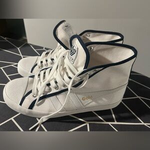 Gola white high top sneakers size 8. Brand new
